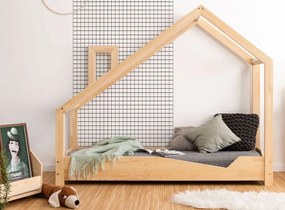 Drewniane łóżko dziecięce domek T2-D31