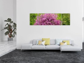 Obraz kwitnącego drzewa na łące (170x50 cm)