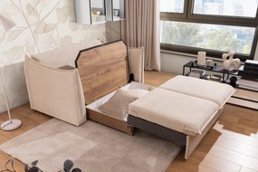 Sofa rozkładana Liliamo dwuosobowa - beżowy szenil Egon 26