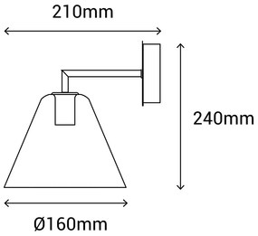 Kinkiet w kolorze brązu SULION Gasby, ø 16 cm