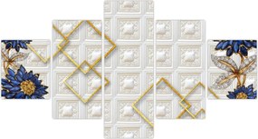 Obraz - Diamentowe kwiaty (125x70 cm)