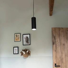 Designerska lampa wisząca czarna - Tubo