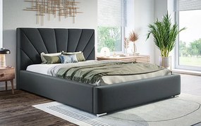 Dwuosobowe łóżko z zagłówkiem 160x200 Lenar 3X - 36 kolorów