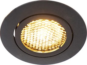 Inteligentny reflektor wpuszczany czarny z WiFi GU10 regulowany - Ude Honey