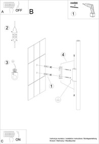 Biały kinkiet ø 2,5 cm Fideus – Sollux