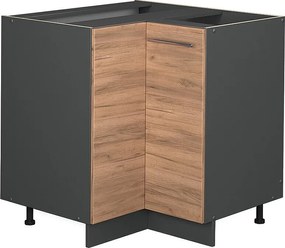 Szafka narożna złoty dąb energetyczny 80.5x51.6x82 fame-line