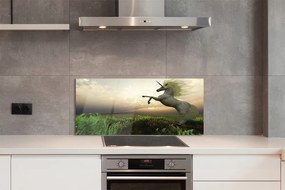 Panel Szklany Jednorożec na Tęczowym Polu