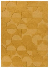 Żółty wełniany dywan Flair Rugs Gigi, 160x230 cm