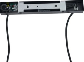 Nowoczesna lampa wisząca czarna z drewnem i przydymionym szkłem 4-źródła światła - Aleks