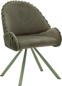 Zielone tapicerowane fotele jadalniane zestaw z podłokietnikami 2 szt. Stockholm – Mauro Ferretti