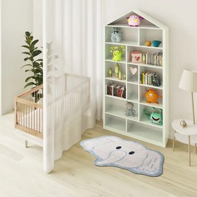 Biało-jasnoniebieski dywan dziecięcy odpowiedni do prania 75x120 cm Candy – Universal