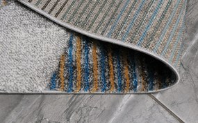 Dywan Diamond New 3D Geometria turkusowo-złota 80 cm x 140 cm