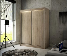 Szafa przesuwna ARTON Dąb sonoma 120cm – nowoczesna szafa do sypialni i garderoby