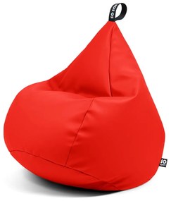 Czerwony worek do siedzenia z imitacji skóry Drop XL – So Soft?