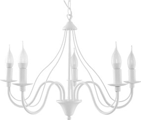 Biały żyrandol Nice Lamps Floriano 5