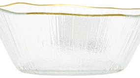 Szklana miska ze złotą obwódką DATURA, 15 cm