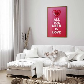 Plakat Zjawiskowe serce 29,7x42 cm z ramą złotą bez marginesu ARTGEIST B