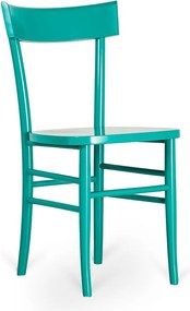 Brera - 2-częściowe krzesło drewniane w kolorze turkusowym