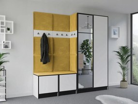 Garderoba EDEN 21 Biały + Żółty