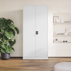 Szafa na dokumenty biurowa metalowa szara: JAN H, 900 x 1950 x 400 mm