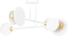 Biała metalowa lampa sufitowa - D008 D6-W34