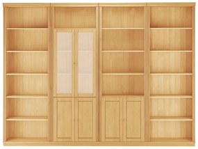 Regał z litego drewna sosnowego w naturalnym kolorze 370x223 cm Anita – Støraa
