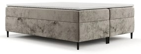 Jasnobrązowe łóżko boxspring ze schowkiem 140x200 cm Araya – Maison de Rêve