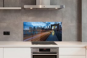 Panel Szklany Nowoczesne Miasto nad Rzeką