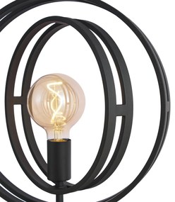 Nowoczesna lampa podłogowa czarna 3-punktowa - Indu Nowoczesny Oswietlenie wewnetrzne