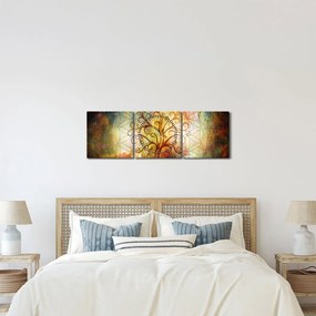Abstrakcyjny obraz drzewa (z zegarem) (90x30 cm)