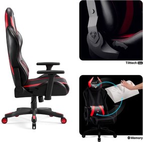 Fotel dla graczy Diablo X-Horn 2.0 King Size czarno-czerwony