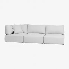 Narożna Sofa Modułowa Kata 3-częściowa Tkaniny Beżowy Krem - Sklum