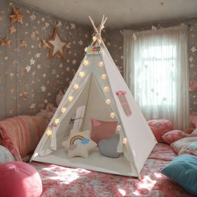 Jurhan Namiot tipi JULIA, 160x120x120cm, beżowo/różowa