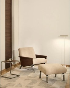 Jasnobrązowy fotel z tkaniny szenilowej Amsen – Kave Home