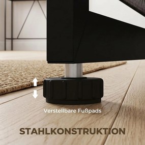 HOMCOM Regał na buty Półka Stojak na buty, 4 półki, 72 cm x 30 cm x 82,7 cm, Czarny | Aosom PL