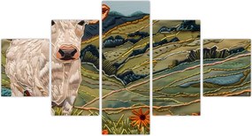 Obraz - Imitacja dzianego motywu (125x70 cm)