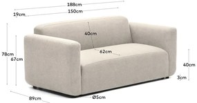 Beżowa sofa 188 cm Neom – Kave Home