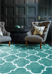 Niebieski wełniany dywan tkany ręcznie 160x230 cm Albany – Asiatic Carpets