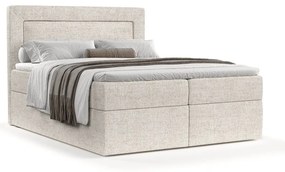 Kremowe łóżko boxspring ze schowkiem 180x200 cm Imagine – Maison de Rêve