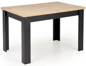 Klasyczny stół rozkładany dąb artisan + czarny K7-E79