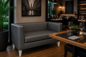 Sofa Monaco : Kolor nogi - Biała, Kolor tkaniny - EKO-SKÓRA - 23D, Typ tkaniny - Eko-skóra , Wysokość nogi - 20 cm
