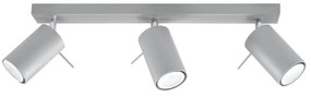 Szara lampa sufitowa Nice Lamps Etna, dł. 45 cm