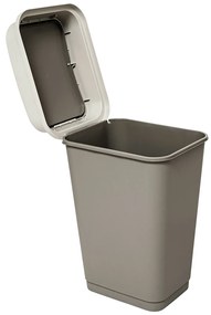 Kosz na śmieci z uchylaną pokrywą PLASTIC, 50 l