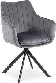 Zestaw Stół Rozkładany VERONA 160-240 cm Czarny Marmur/Czarny i 4 Krzesła MUMBAI 2 Szare