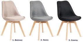 Czarne drewniane krzesło w stylu skandynawskim - Konax