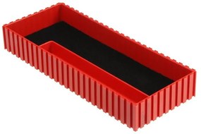 Plastikowy pojemnik na suwmiarkę  35-100x250 mm, czerwony
