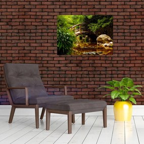 Obraz na szkle - Most nad rzeką (70x50 cm)