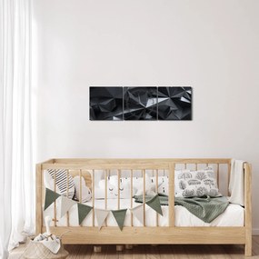 Obraz - Abstrakcja geometryczna (z zegarem) (90x30 cm)