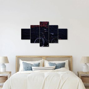 Obraz roweru w Amsterdamie (125x70 cm)