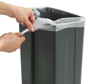 Wenko Wiszący kosz na śmieci 12 l, szary